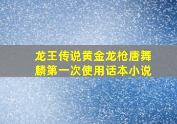 龙王传说黄金龙枪唐舞麟第一次使用话本小说