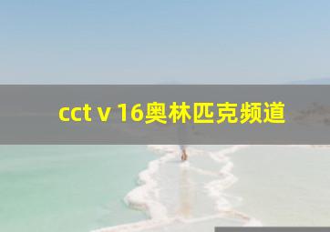 cctⅴ16奥林匹克频道